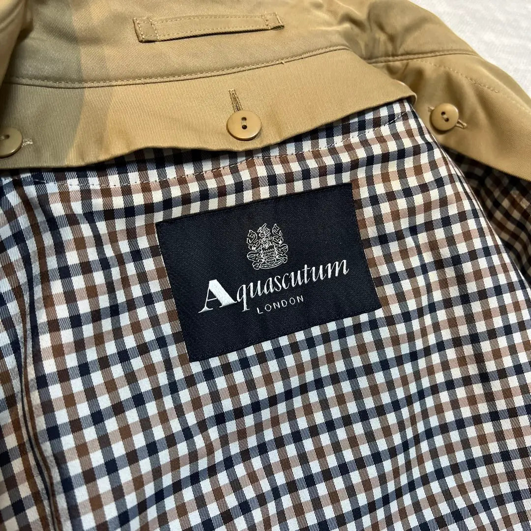 [Buen estado] Gabardina Aquascutum forro azul azul beige