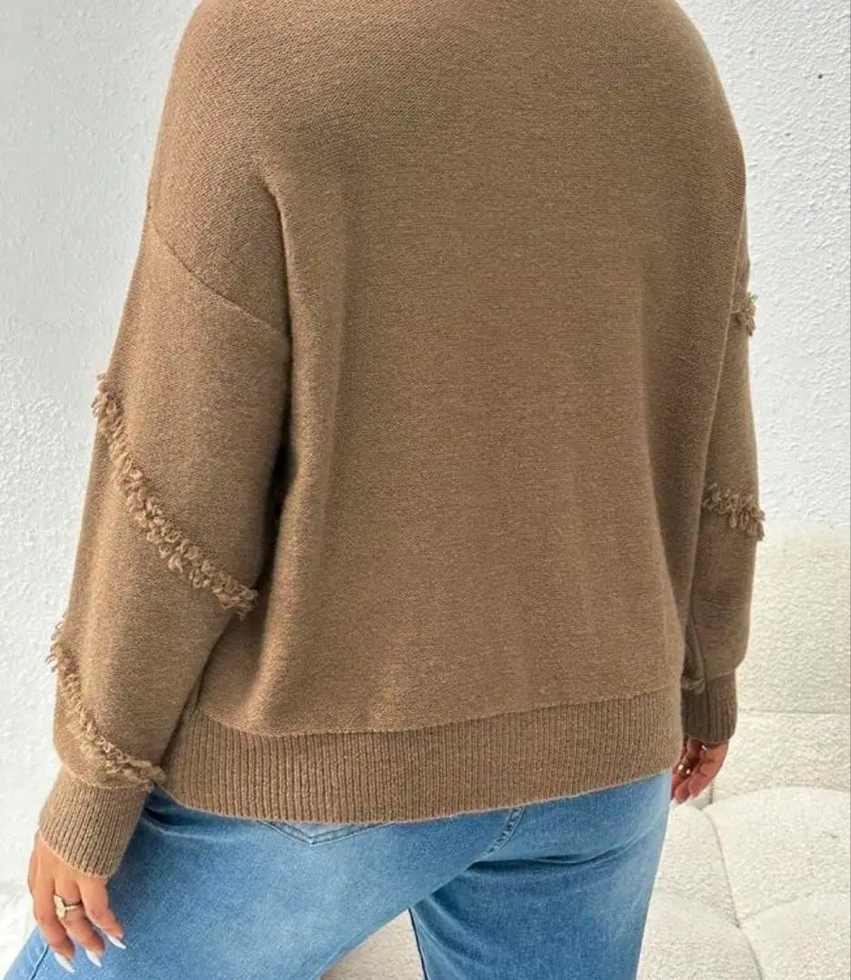 Plus Size Women's Round Neck Comfortable Sweater