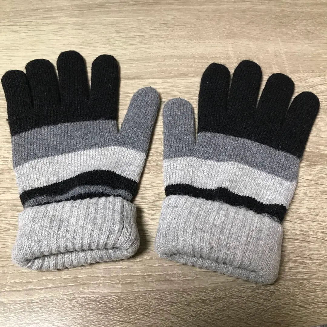 Gloves, one size fits all, gray, black