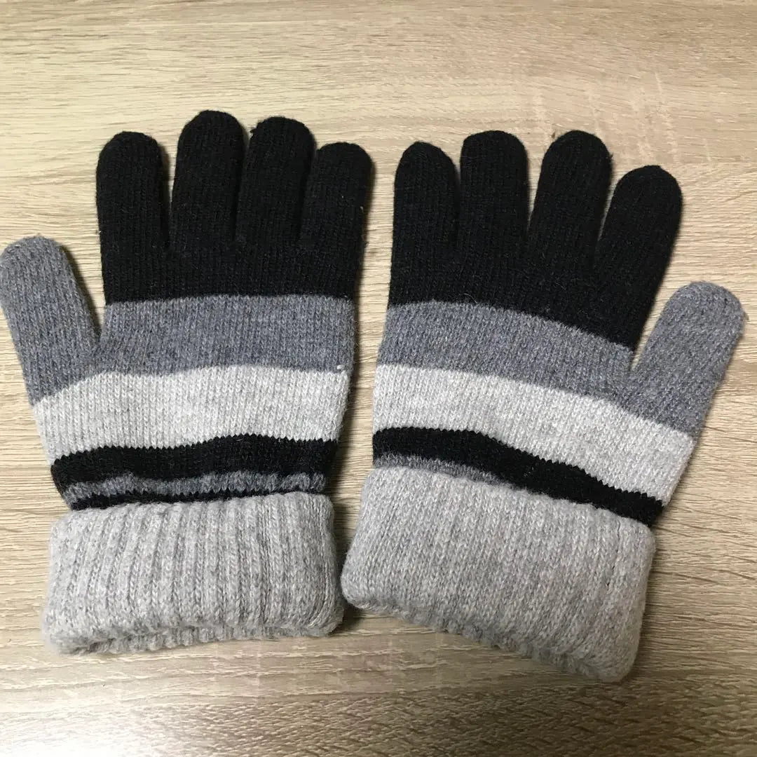 Gloves, one size fits all, gray, black