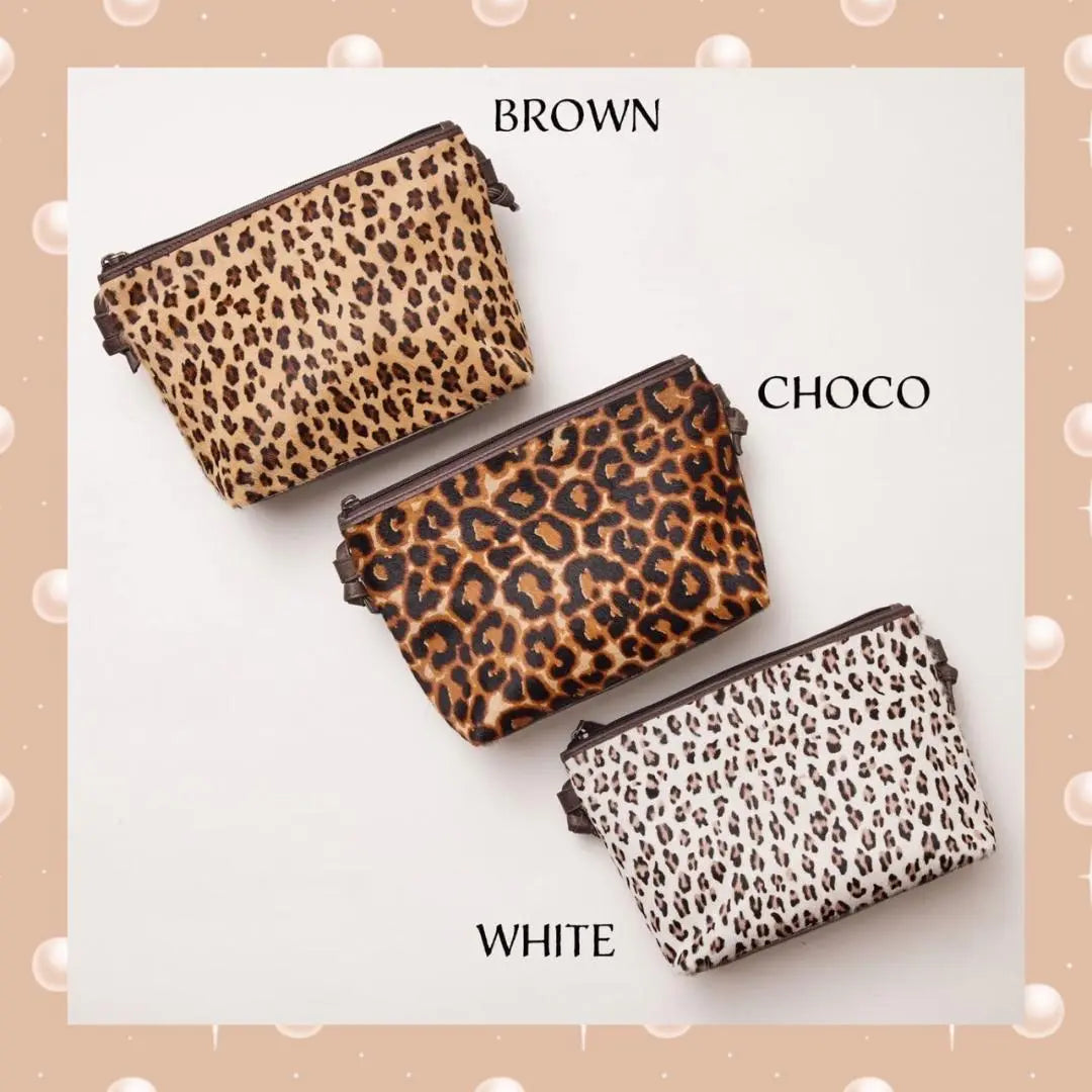 ❤Italian-made harako leather❣A stylish and celebrity-like animal pattern♪❤Pochette