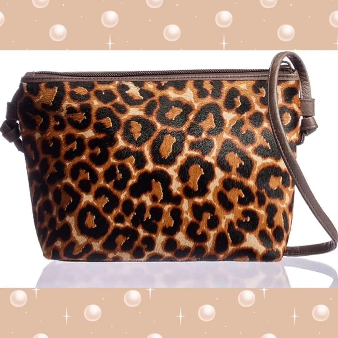 ❤Italian-made harako leather❣A stylish and celebrity-like animal pattern♪❤Pochette