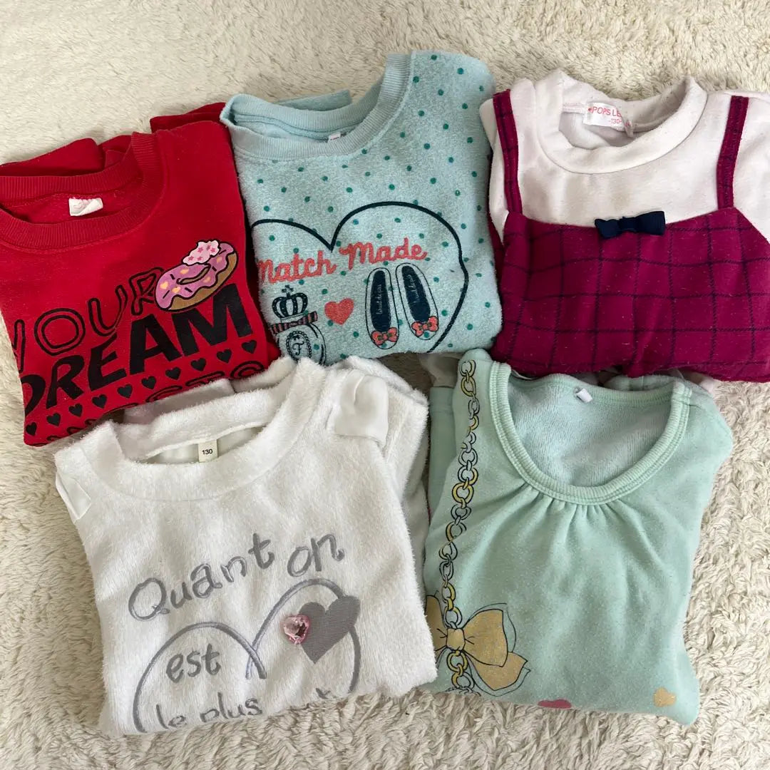 5 items sold in bulk, winter clothes, size 130, girls, kids