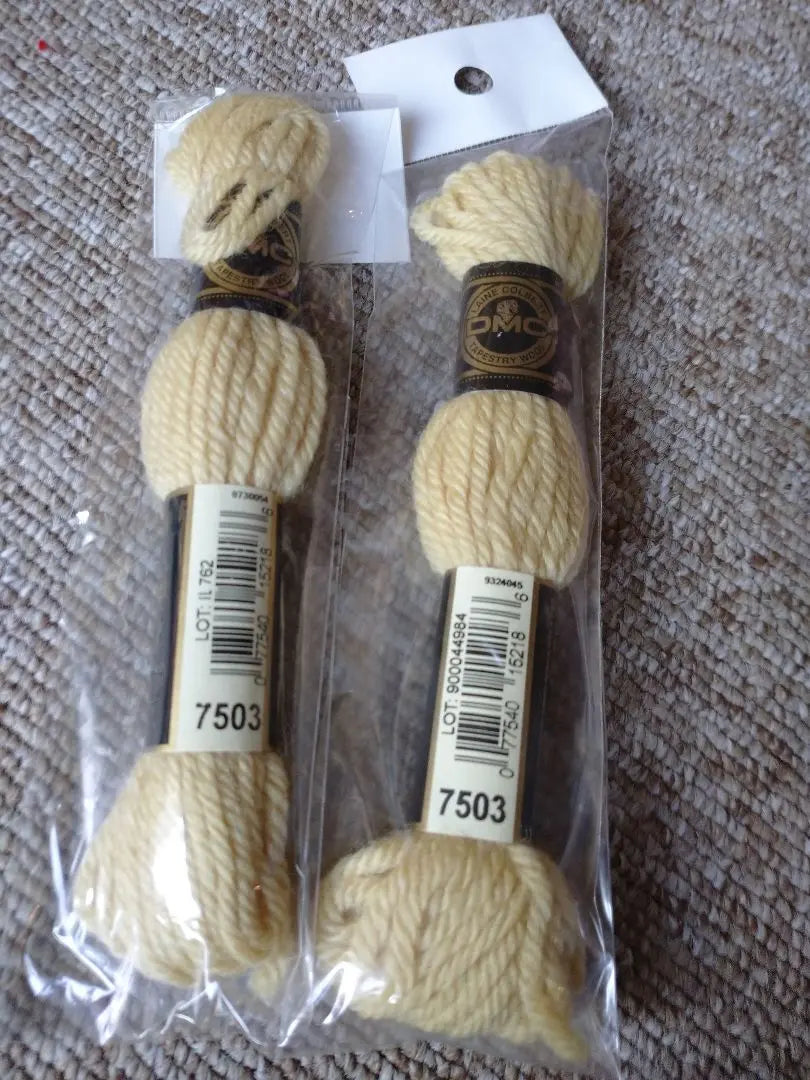 DMC tapestry wool thread 7503 beige 2 bundles