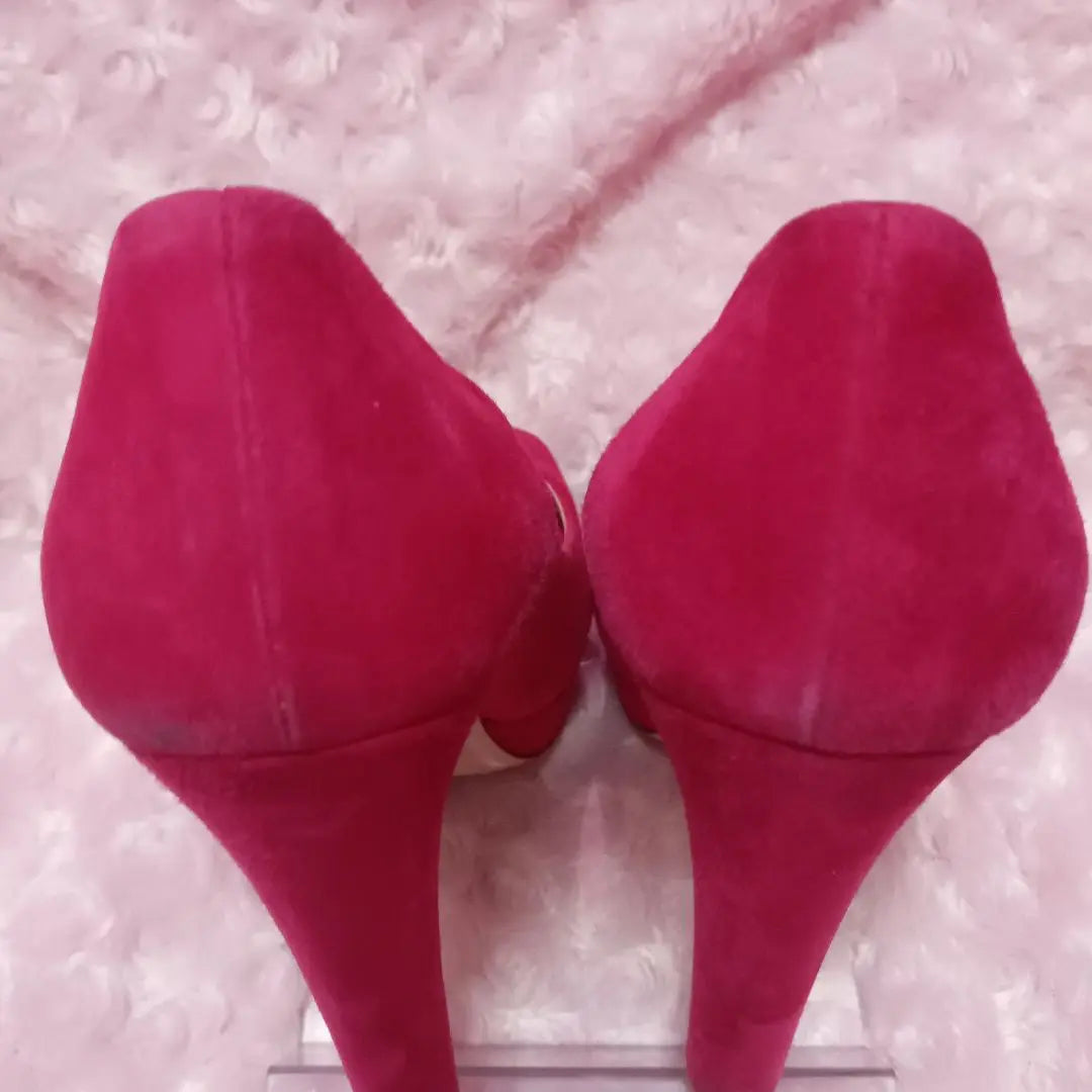 [Sale ❤ Miu Miu High Heel Pumps Pink Suede Pain Small ¥26,000↓