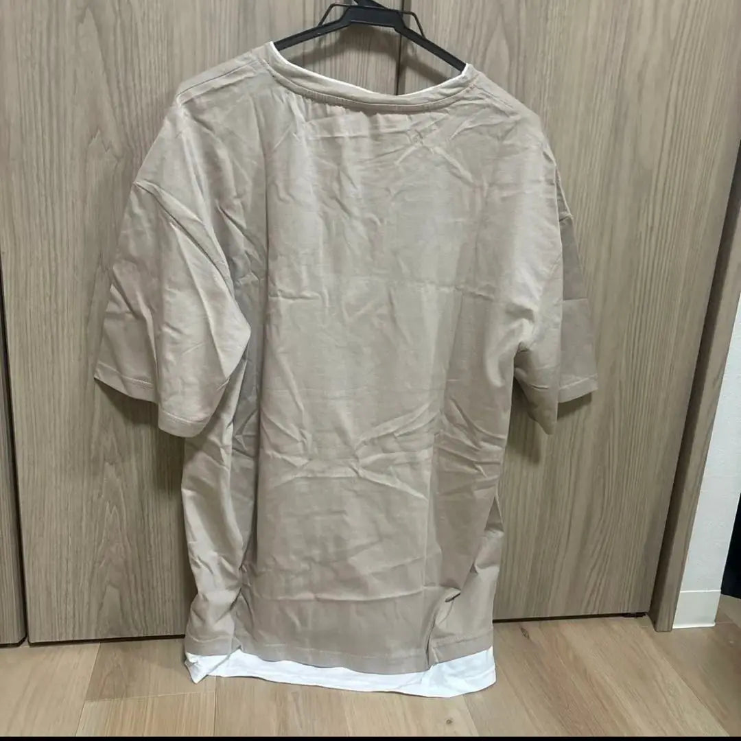 Camiseta 3XL Beige Camiseta de manga corta talla grande para hombre Manga corta blanca | Tシャツ 3XL ベージュ メンズ 大きいサイズ 半袖Tシャツ ホワイト 半袖