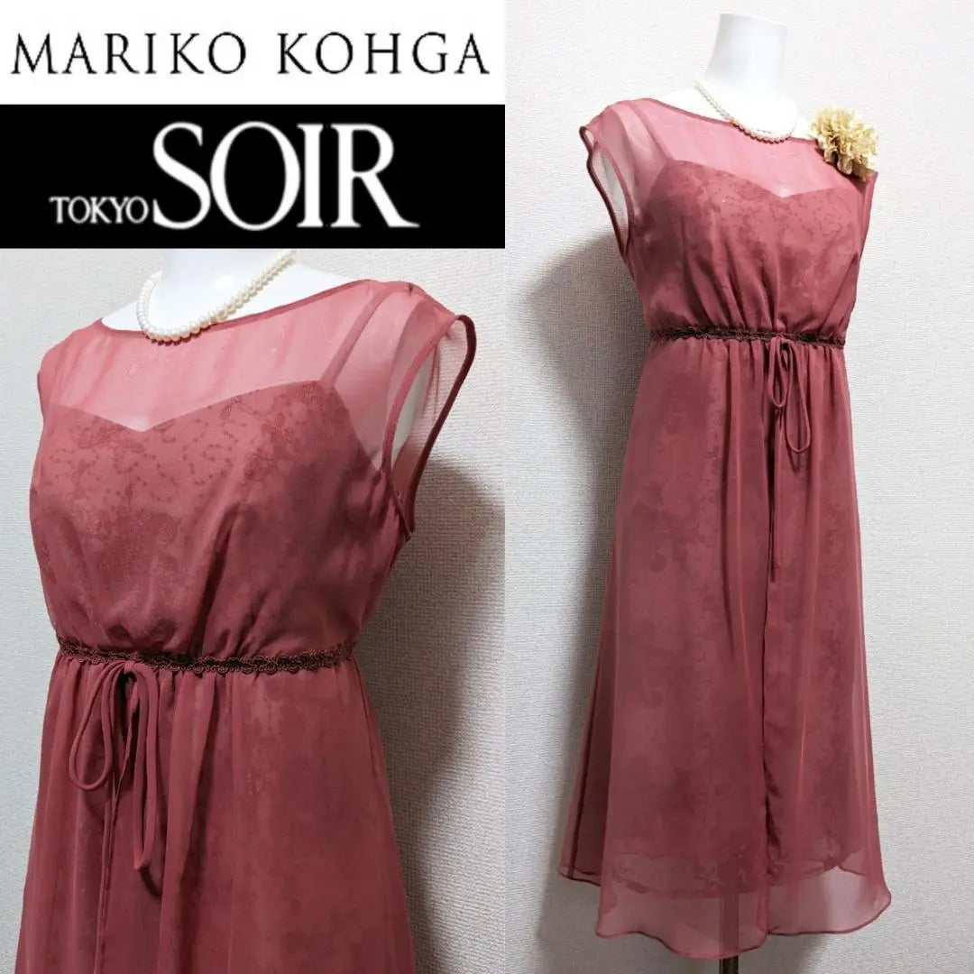 ⁑ [Nuevo sin usar] Mariko Kouga Tokyo Soil One Piece Cherry Pink □ | ⁑【新品未使用】マリココウガ 東京ソワール ワンピース チェリーピンク□