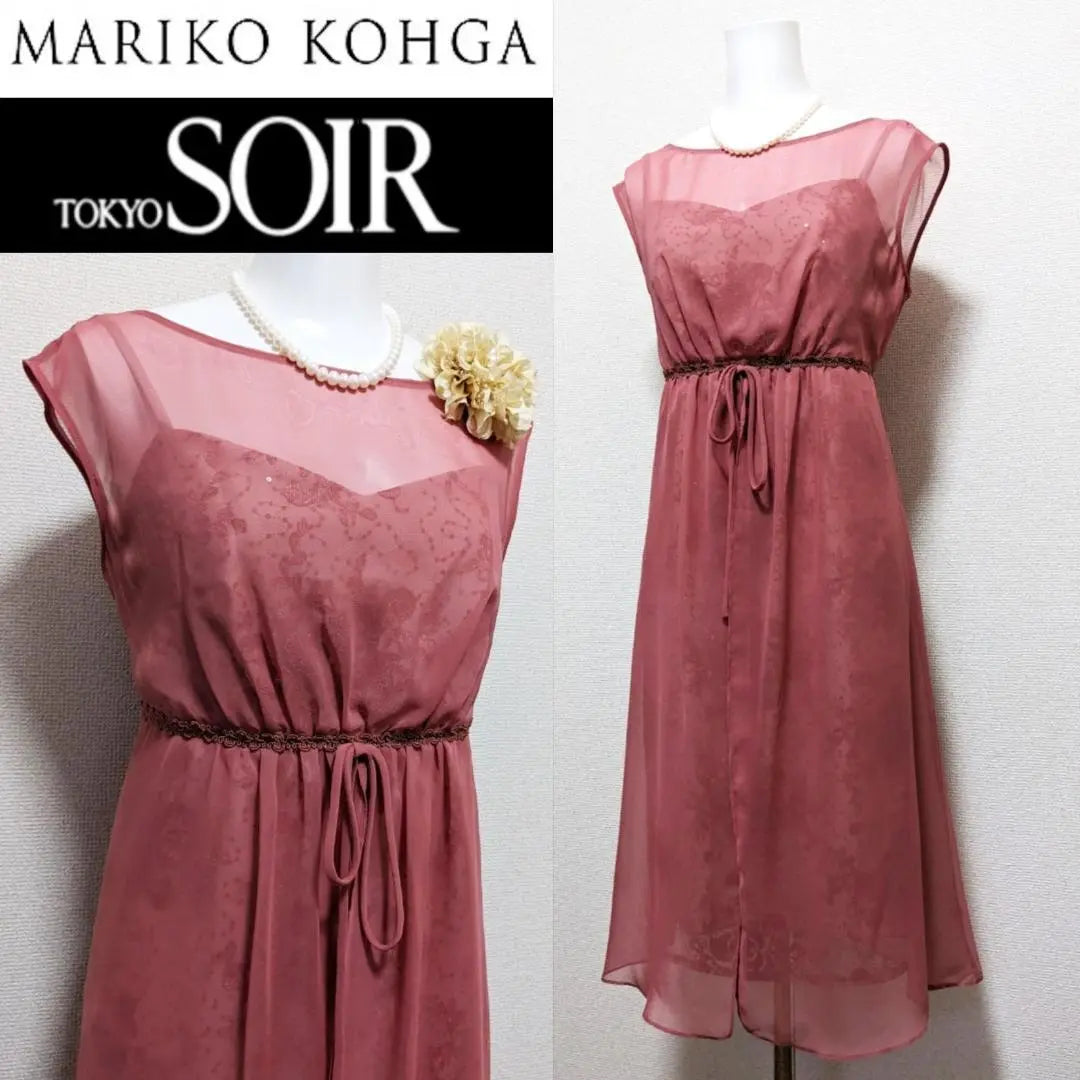 ⁑ [Nuevo sin usar] Mariko Kouga Tokyo Soil One Piece Cherry Pink □ | ⁑【新品未使用】マリココウガ 東京ソワール ワンピース チェリーピンク□