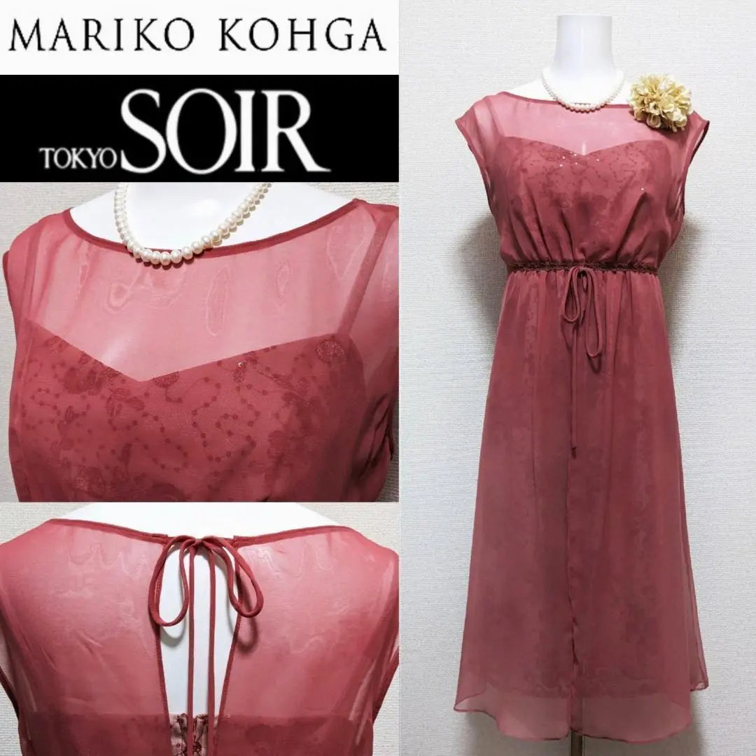 ⁑ [Nuevo sin usar] Mariko Kouga Tokyo Soil One Piece Cherry Pink □ | ⁑【新品未使用】マリココウガ 東京ソワール ワンピース チェリーピンク□