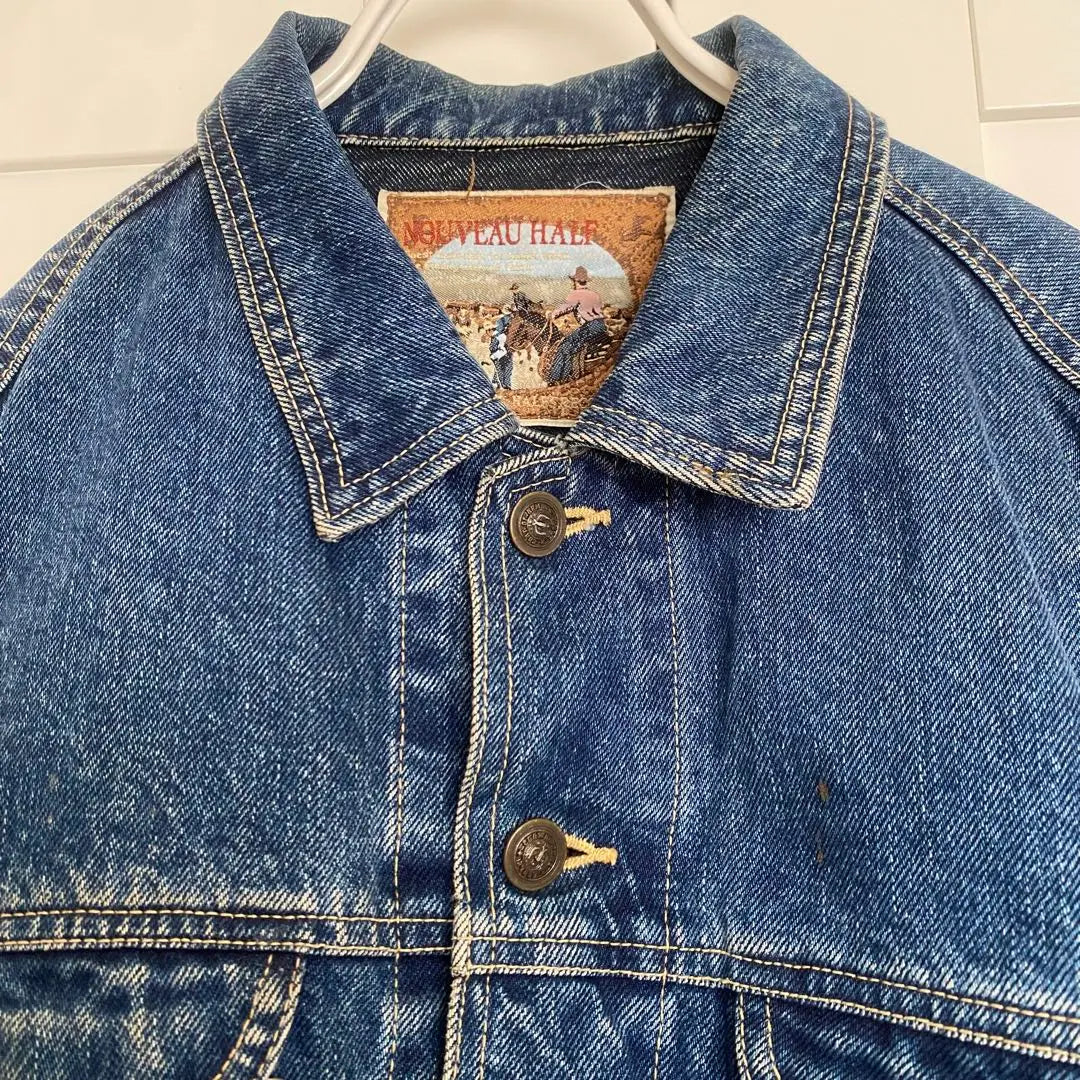 Nueva chaqueta vaquera vintage HARF de largo corto