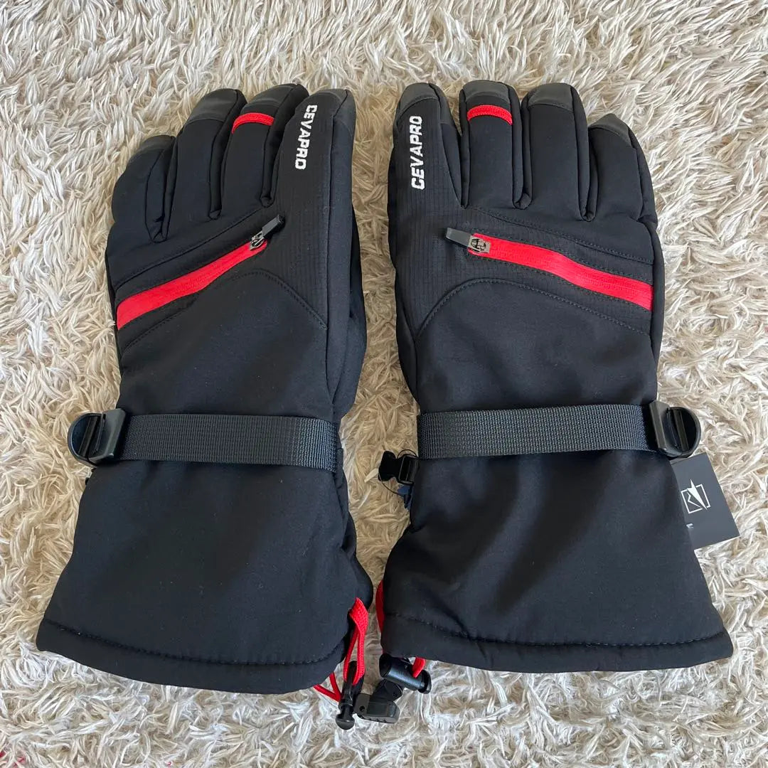 Nueva etiqueta con guantes de esquí XL Black Snobo guantes Uso combinado género