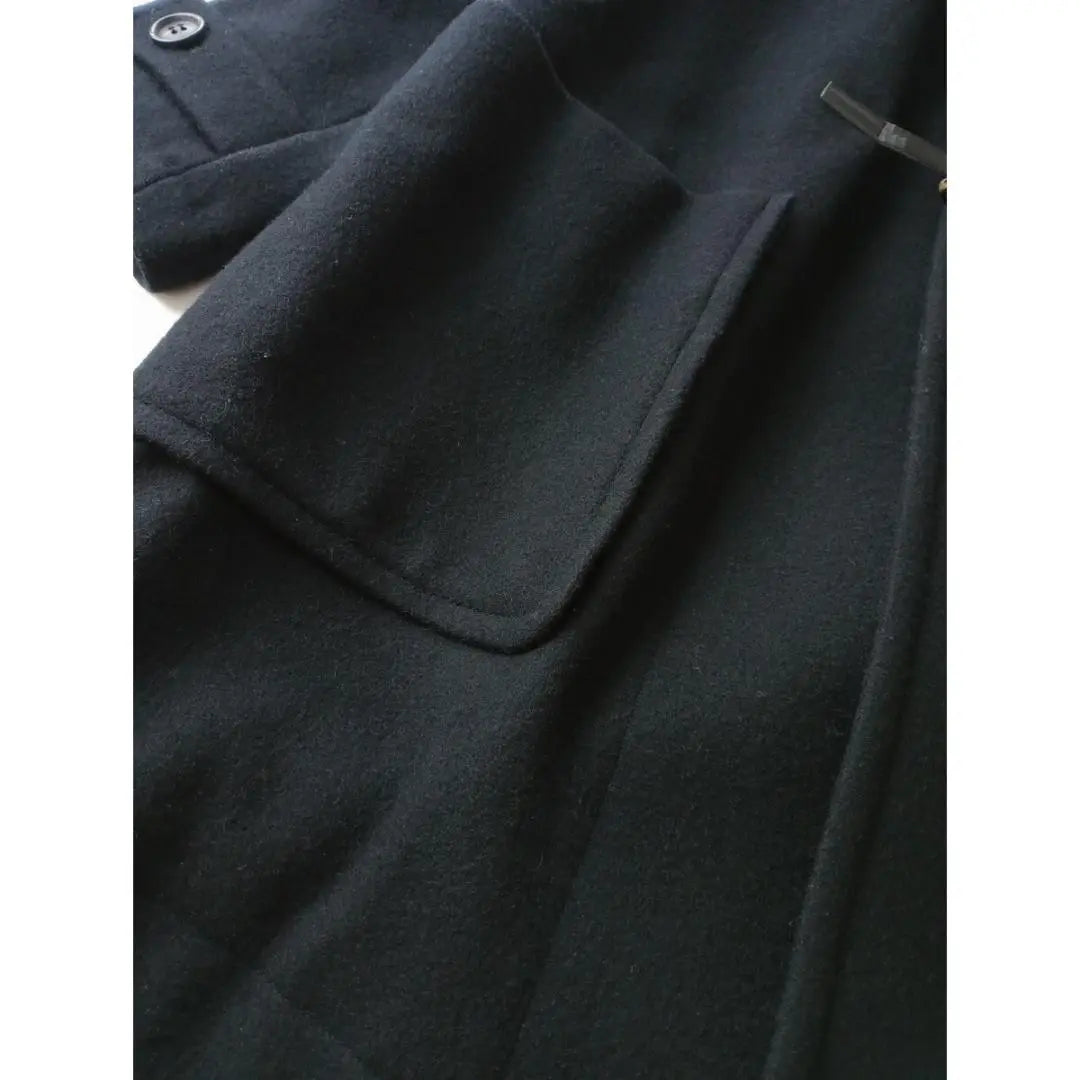 LE MELANGE Lumelangju Long Duffel Coat Dark Navy