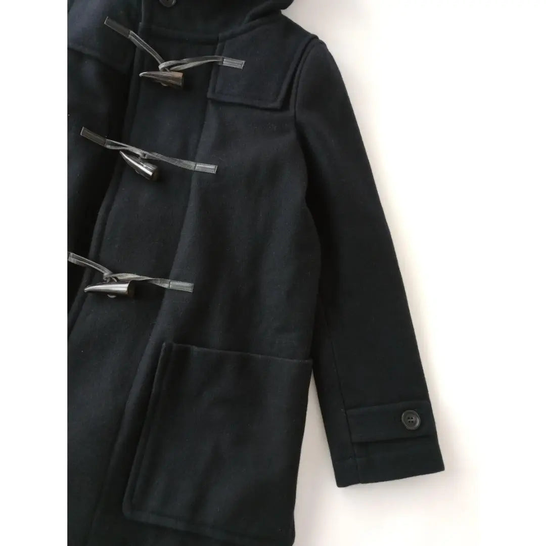 LE MELANGE Lumelangju Long Duffel Coat Dark Navy