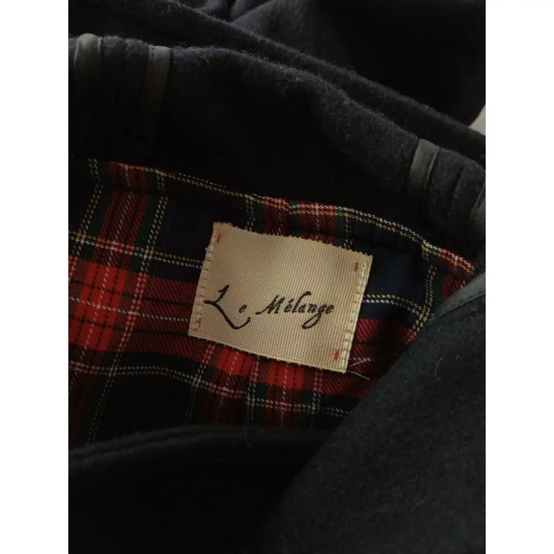 LE MELANGE Lumelangju Long Duffel Coat Dark Navy