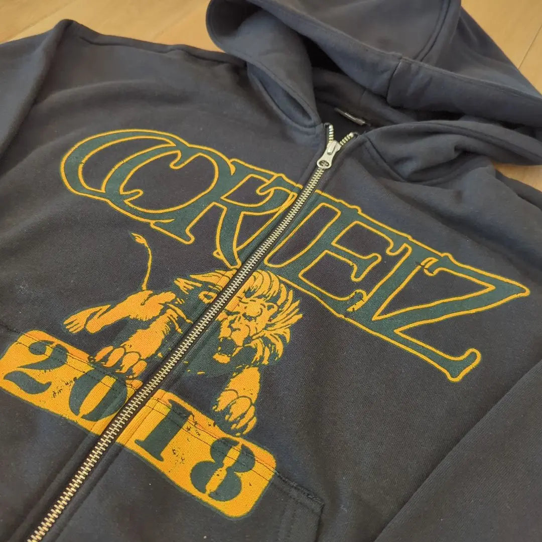 Corteiz Lion Varsity Zip Hoodie Black M