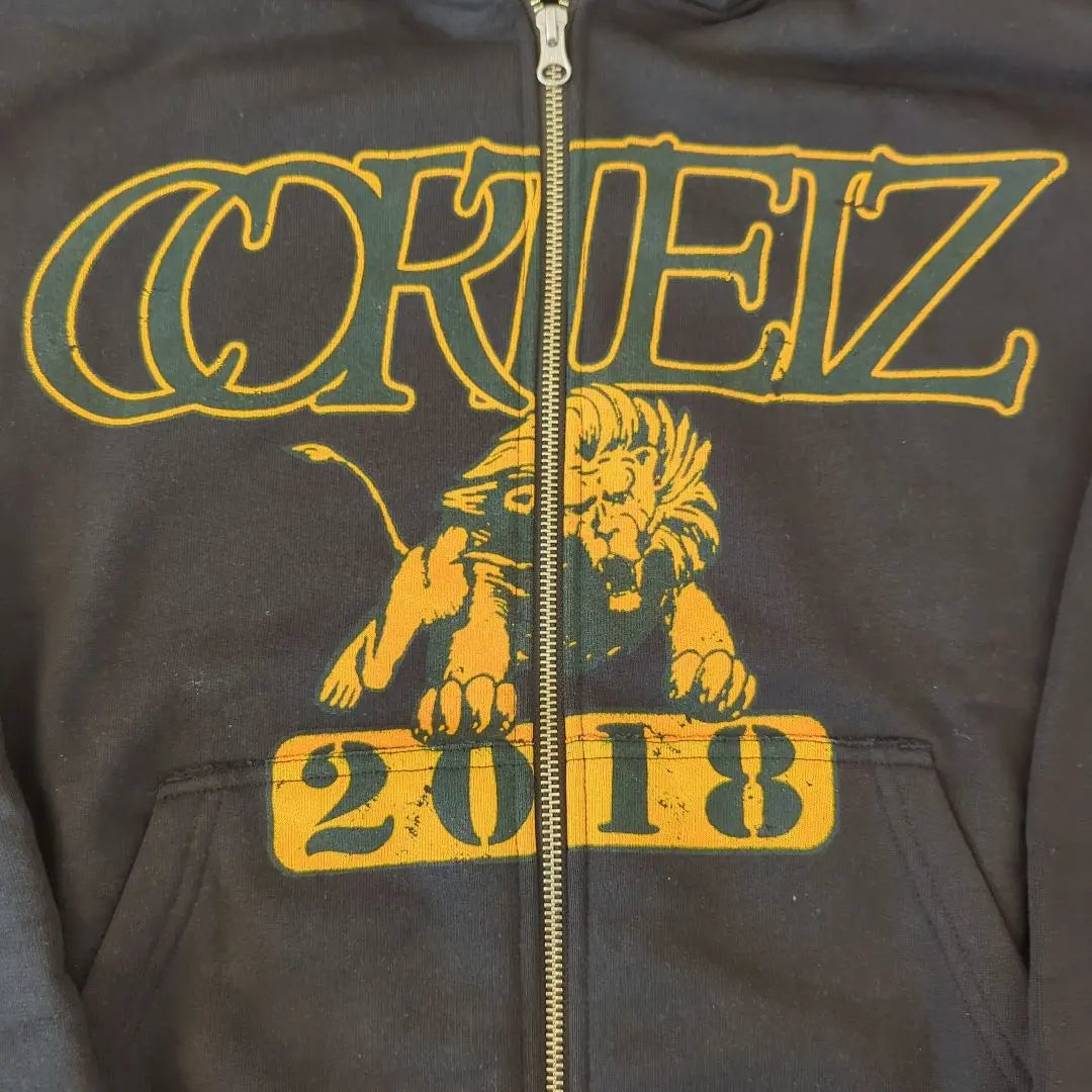 Corteiz Lion Varsity Zip Hoodie Black M