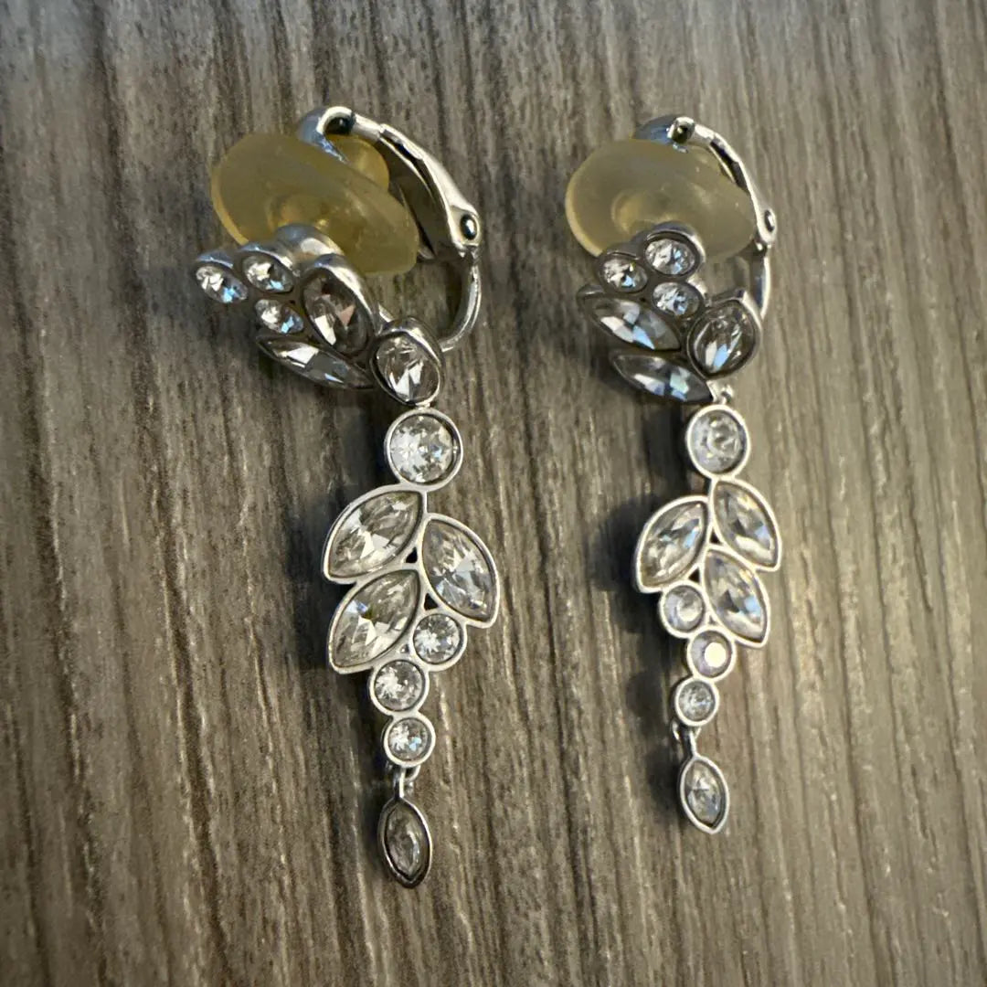 Swarovski leaf motif earrings