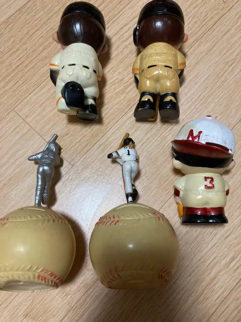 Set of 5 baseball soft vinyls such as the Yomiuri Giants, Oh Sadaharu, piggy bank, Giants