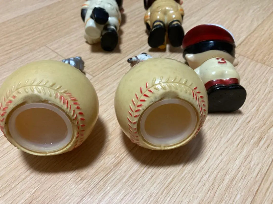 Set of 5 baseball soft vinyls such as the Yomiuri Giants, Oh Sadaharu, piggy bank, Giants