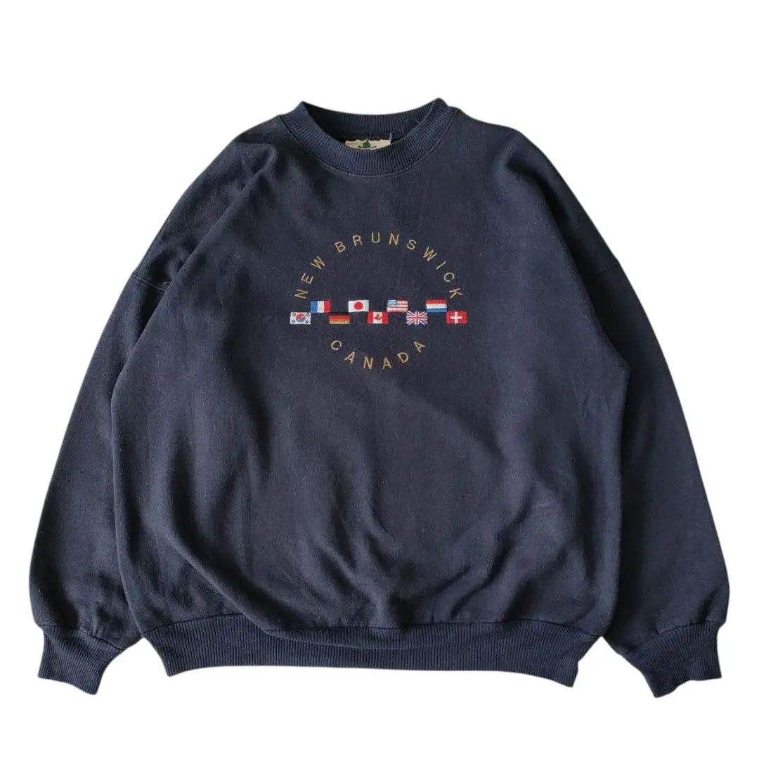 [Flag logo, made in Canada] QUALITY GOODS sweatshirt