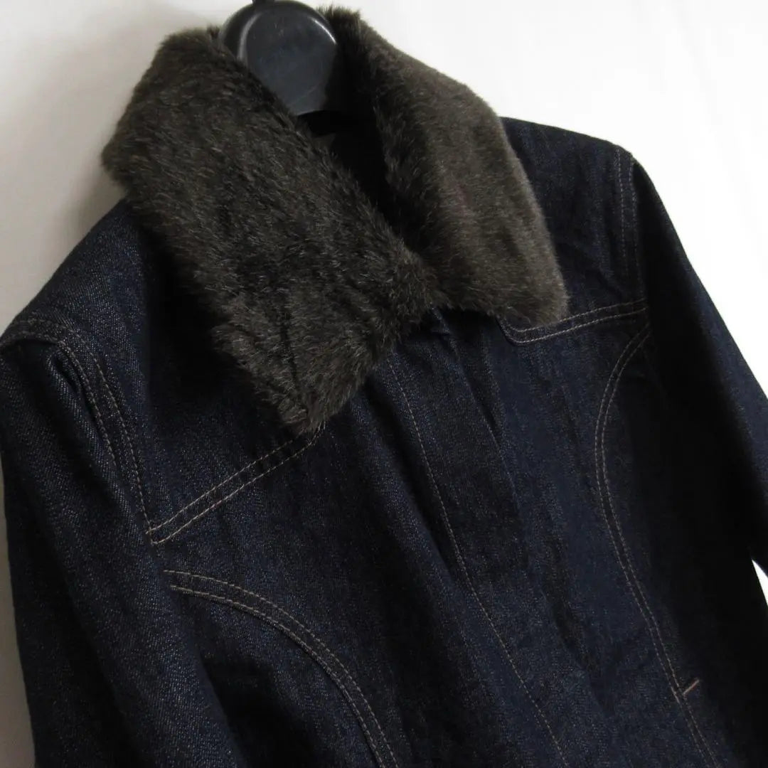 Lois CRAYON Fur Denim Jacket Jeans Blouson M