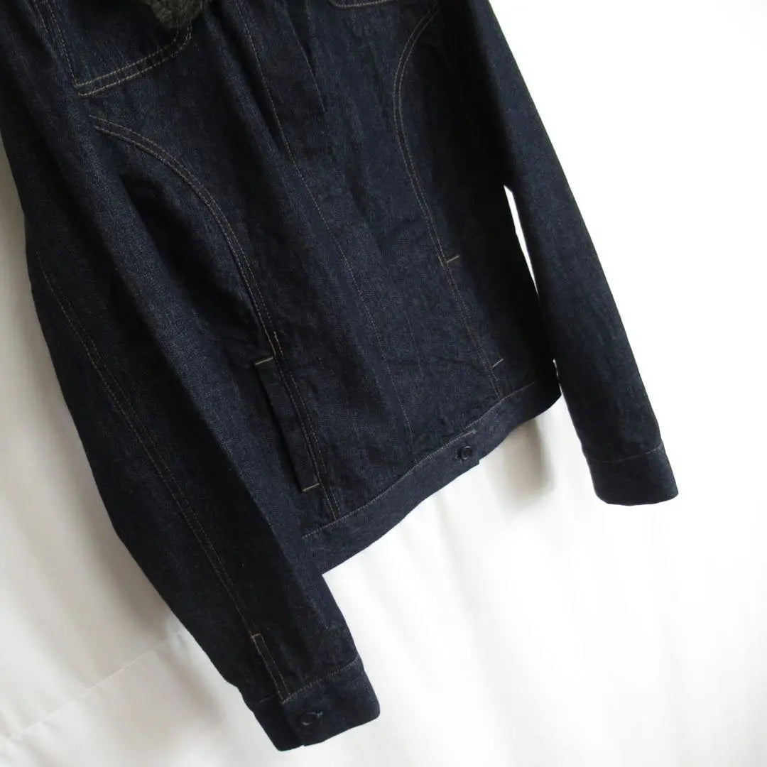 Lois CRAYON Fur Denim Jacket Jeans Blouson M