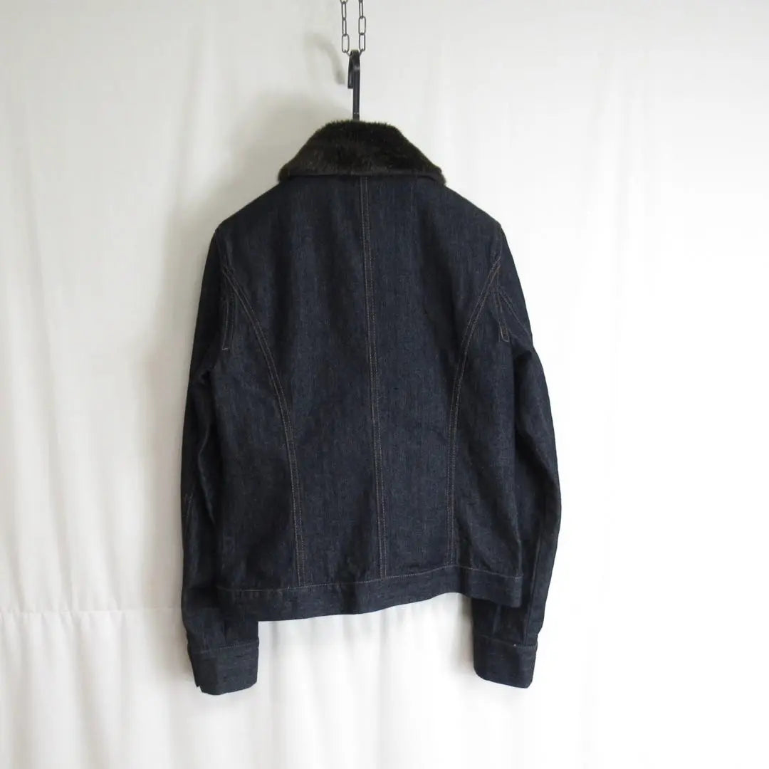 Lois CRAYON Fur Denim Jacket Jeans Blouson M