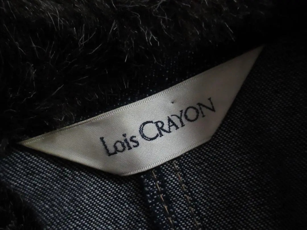 Lois CRAYON Fur Denim Jacket Jeans Blouson M