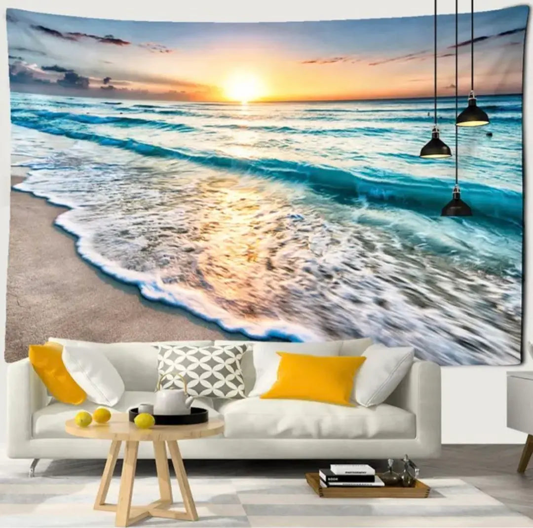 Beach landscape tapestry