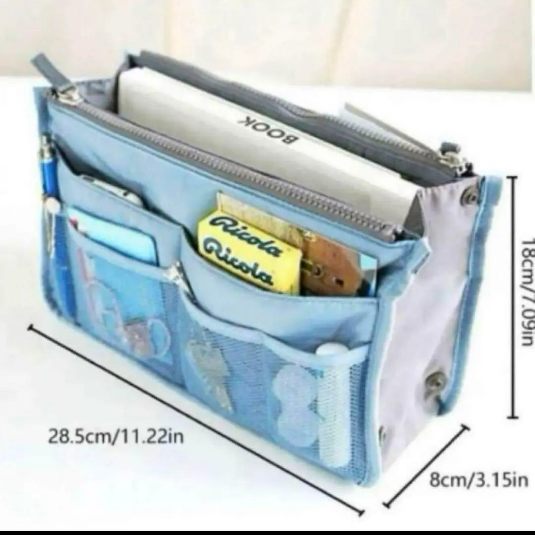 Travel pouch 28.5cm x 18cm x 8cm bag in bag new | トラベルポーチ 28.5cm x 18cm x 8cm バッグinバッグ　新品