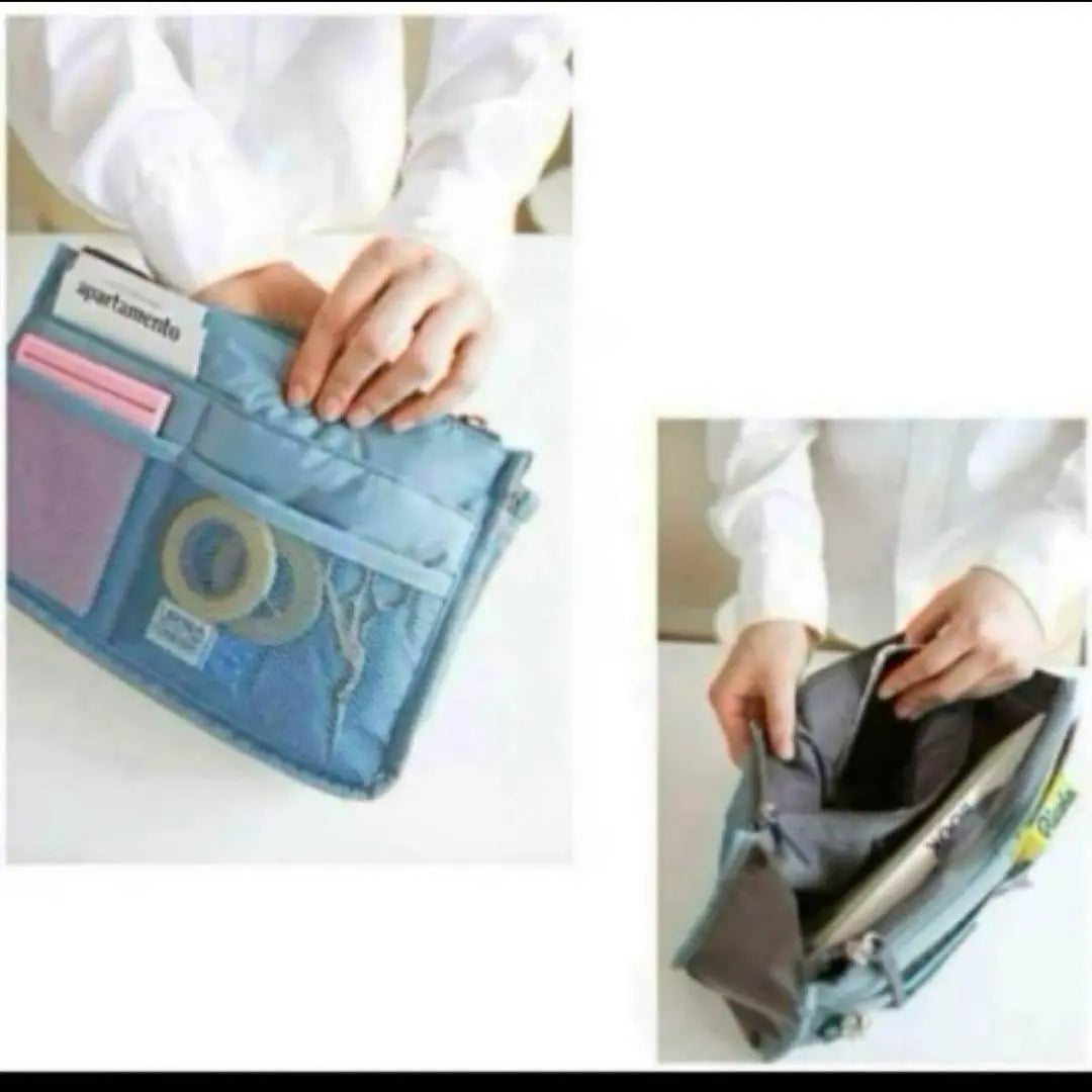 Travel pouch 28.5cm x 18cm x 8cm bag in bag new | トラベルポーチ 28.5cm x 18cm x 8cm バッグinバッグ　新品