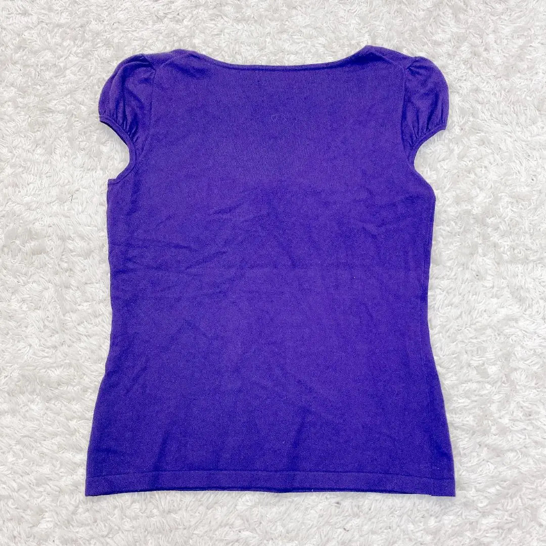 UNITED Untitle Size 2 Square Neck Top Beaded Purple