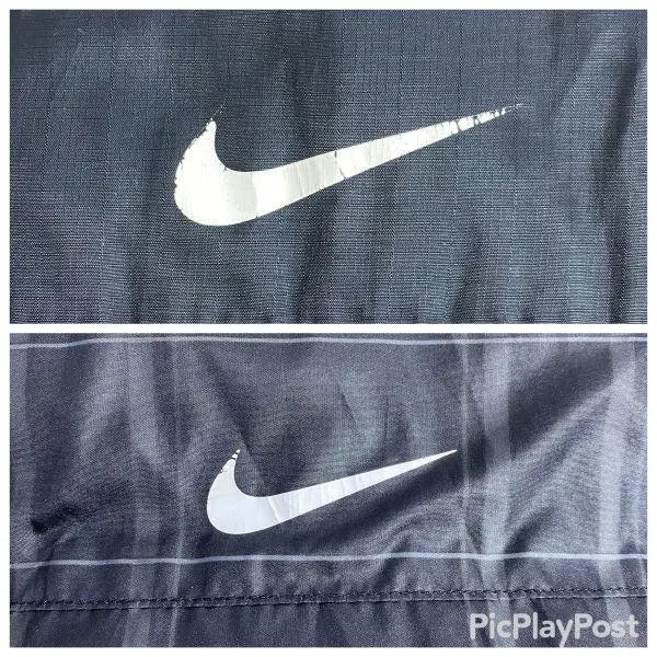 Chaqueta De Plumas Reversible NIKE Negro Gris Cuadros Talla XL | Camiseta NIKE para mujer XL