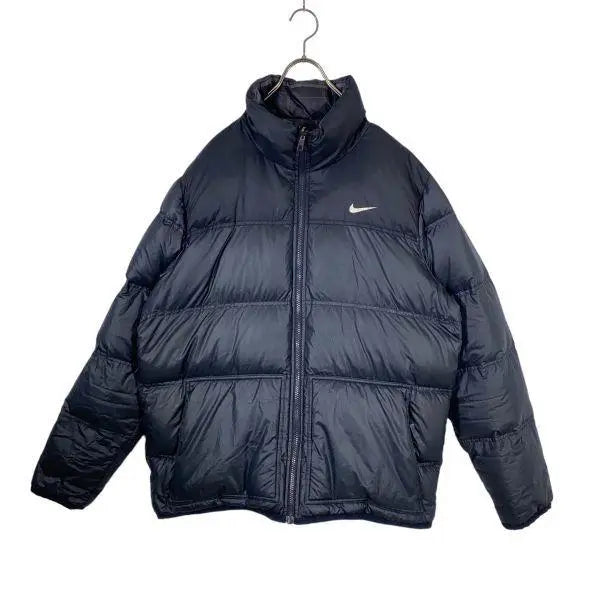 NIKE Reversible Down Jacket Black Gray Check XL Size | NIKE ナイキ リバーシブル ダウンジャケット 黒グレー チェック XLサイズ