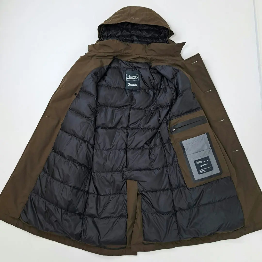 Belleza polar ★ Herno Laminar × Gabardina GORE-TEX 44 | 極美品★ヘルノ LAMINAR×GORE-TEX トレンチダウンコート 44