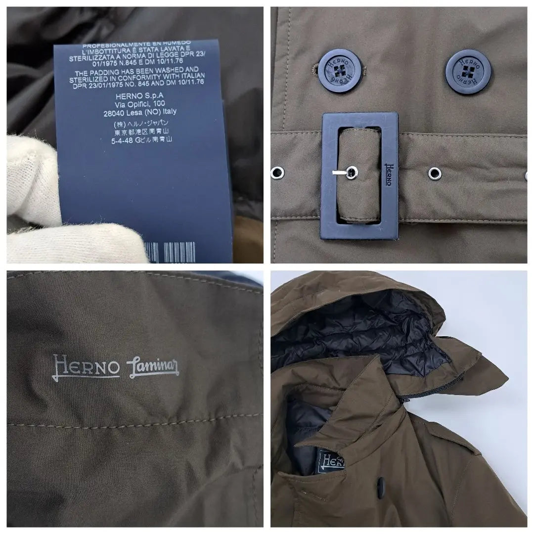 Belleza polar ★ Herno Laminar × Gabardina GORE-TEX 44 | 極美品★ヘルノ LAMINAR×GORE-TEX トレンチダウンコート 44