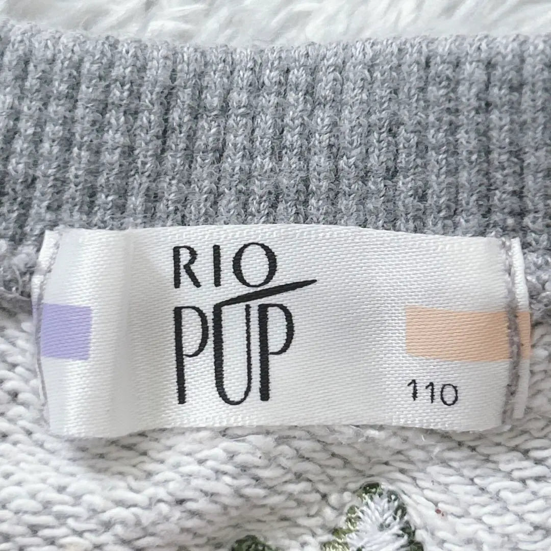 RIO PUP Kids Long Sleeve Sweatshirt (110) Gray Korea