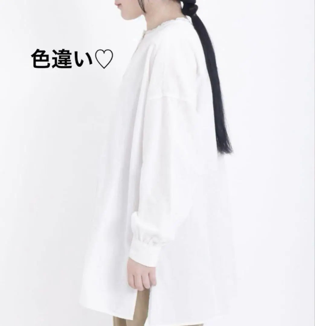 ❤️ New ❤️ Samanthasamosmos ♡ Collar race screenk neck tunic Free | ❤️新品❤️サマンサモスモス♡ 襟レースクルーネックチュニック　FREE