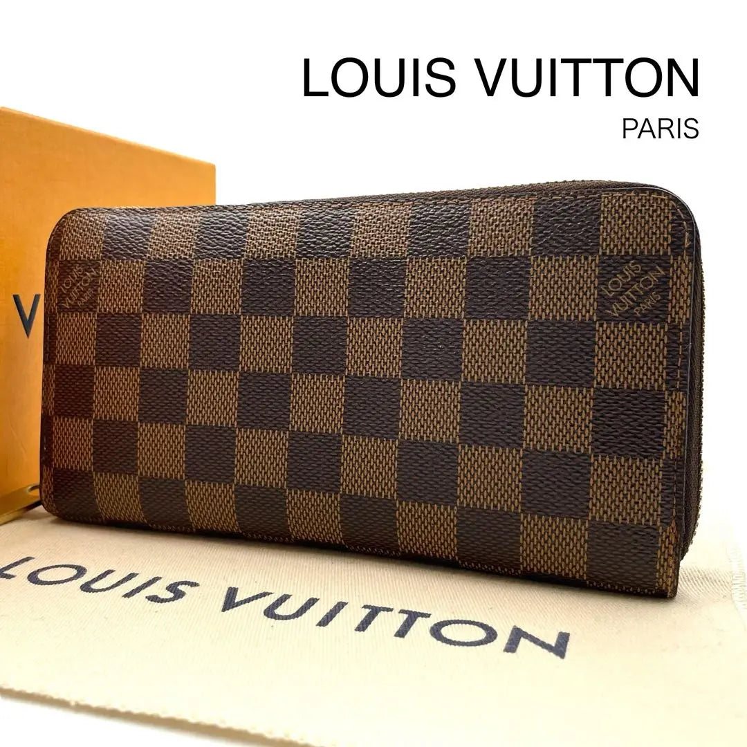 Unused grade!! LOUIS VUITTON Vuitton Damier Zippy Wallet