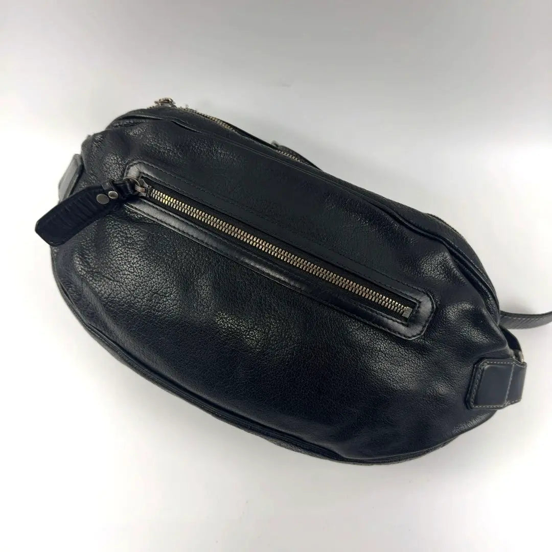 Tsuchiya Bag Armas Buffalo Body Bag Black Leather