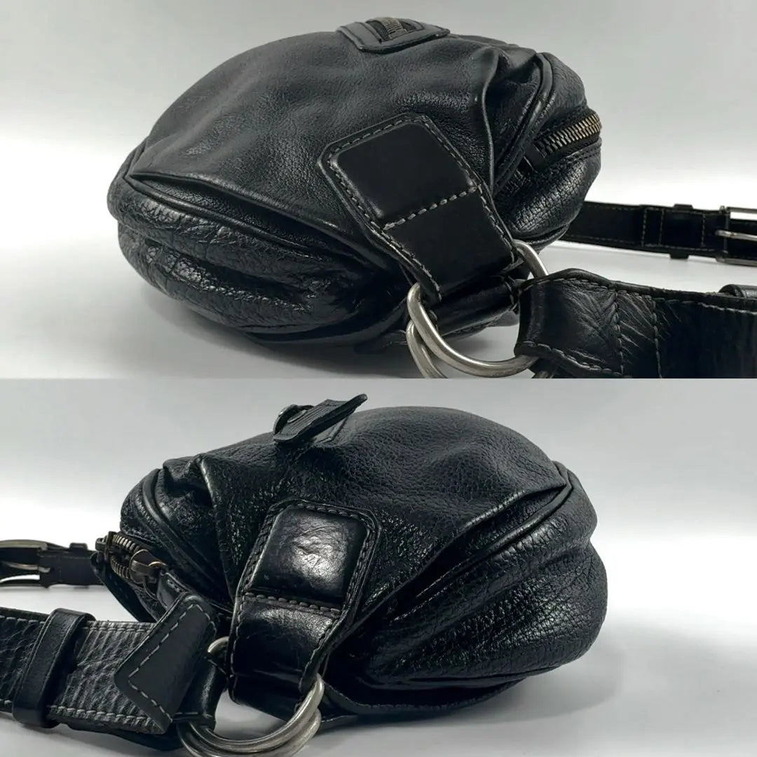 Tsuchiya Bag Armas Buffalo Body Bag Black Leather