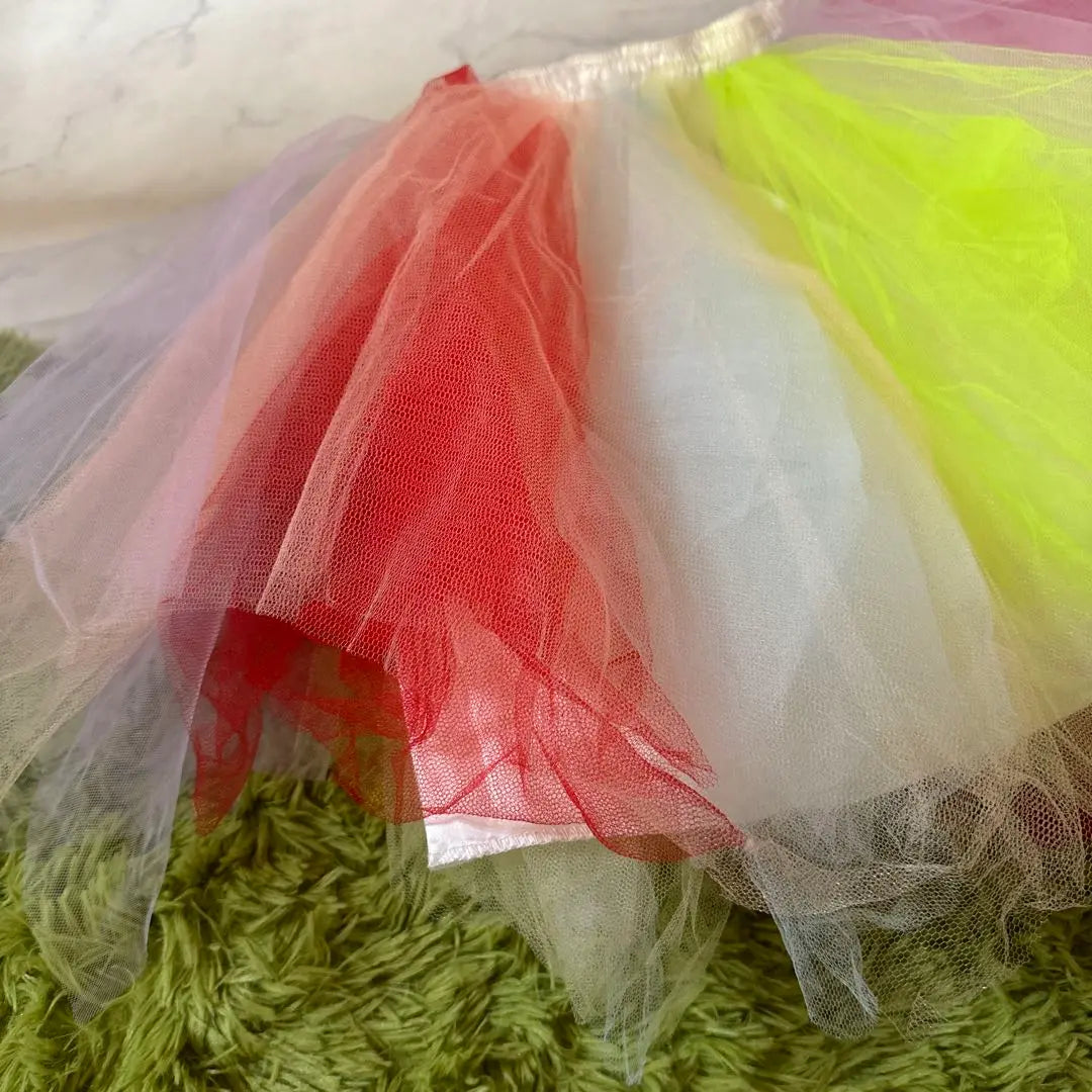 Cosplay Costume Kids 140~150cm Skirt Pannier Colorful