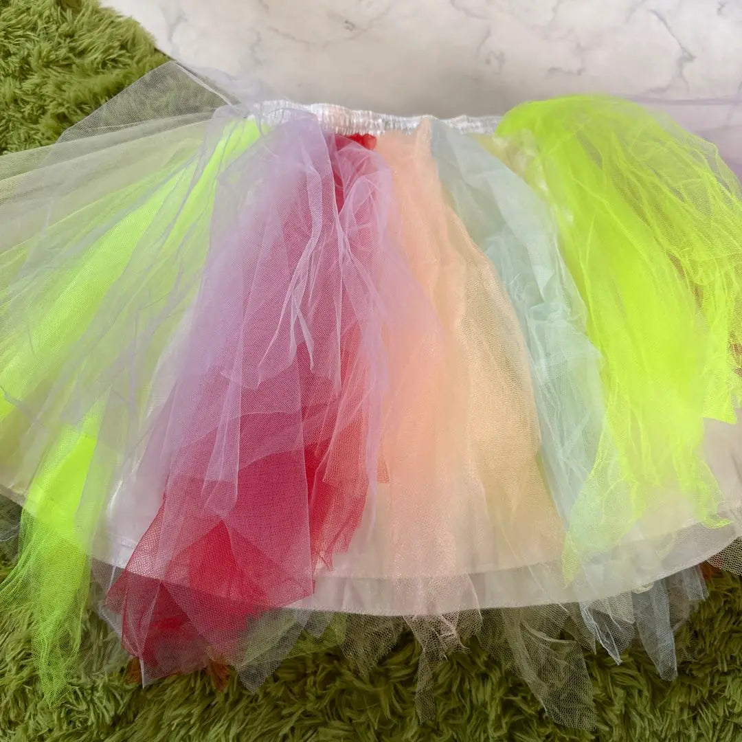 Cosplay Costume Kids 140~150cm Skirt Pannier Colorful