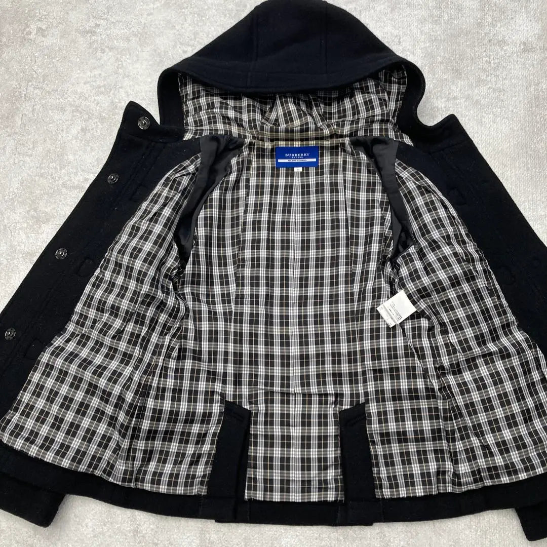 BURBERRY BLUE LABEL Short length duffle coat black