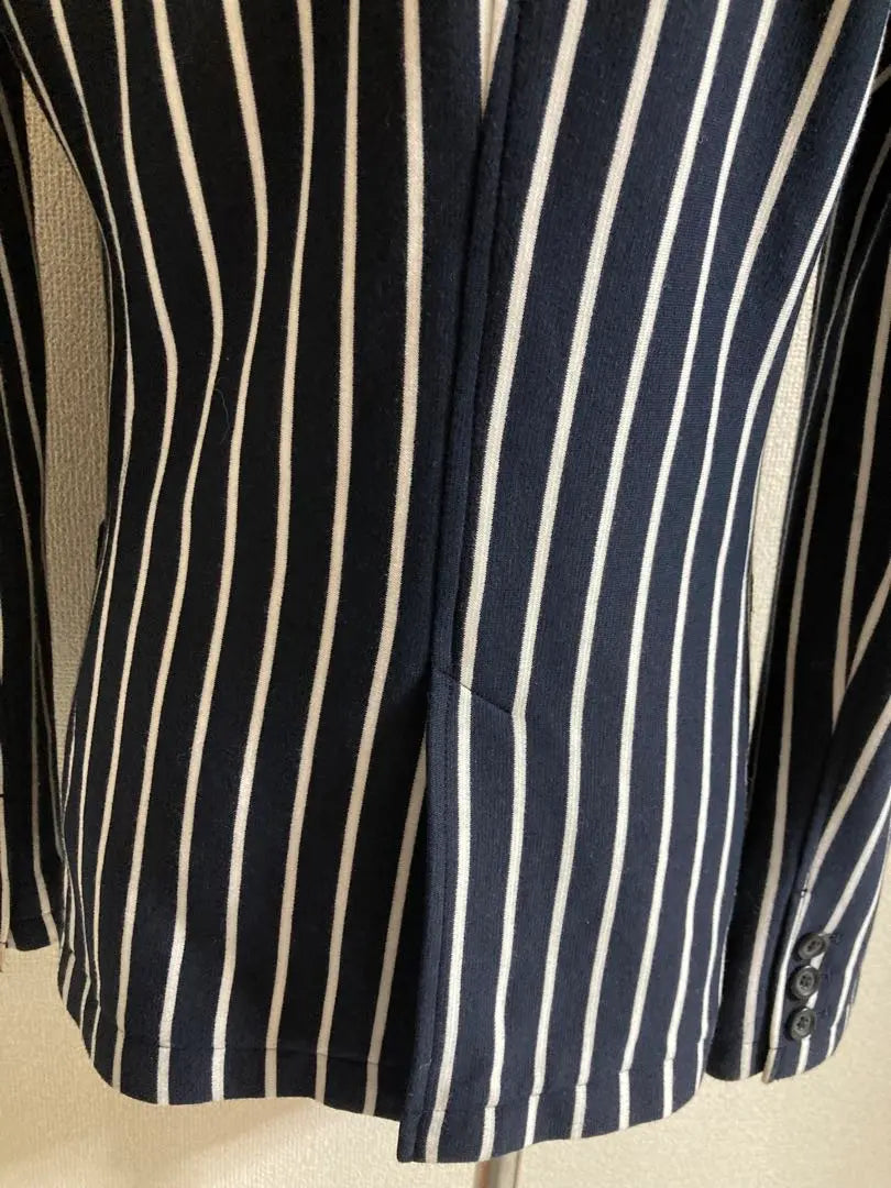 Beautiful condition ✨ PLST stripe jacket navy x white large L