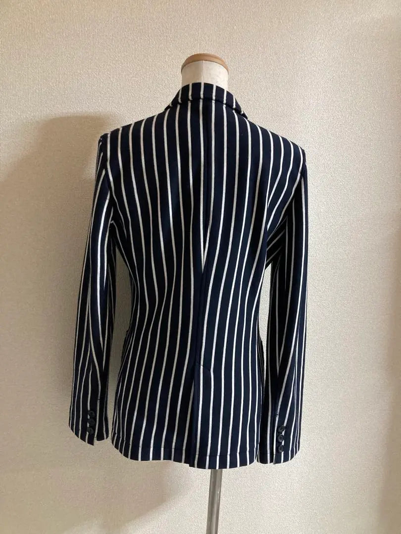 Beautiful condition ✨ PLST stripe jacket navy x white large L