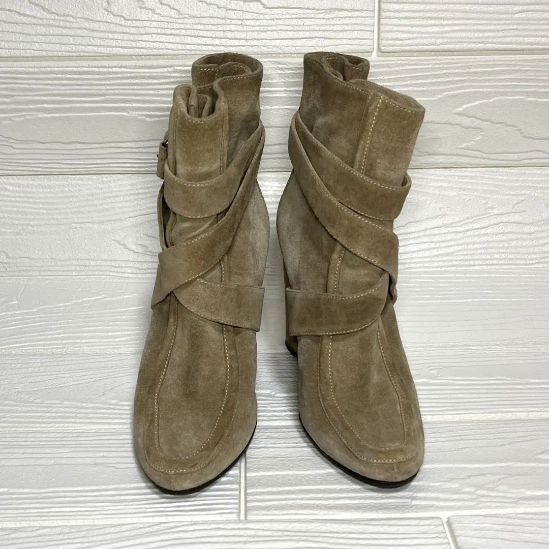 BALENCIAGA/Valenciaga Suede Leather Heel Boots