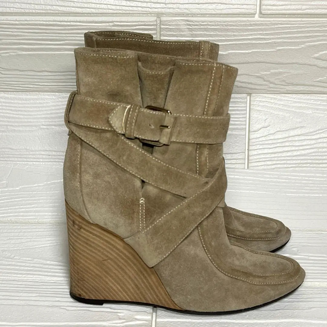 BALENCIAGA/Valenciaga Suede Leather Heel Boots