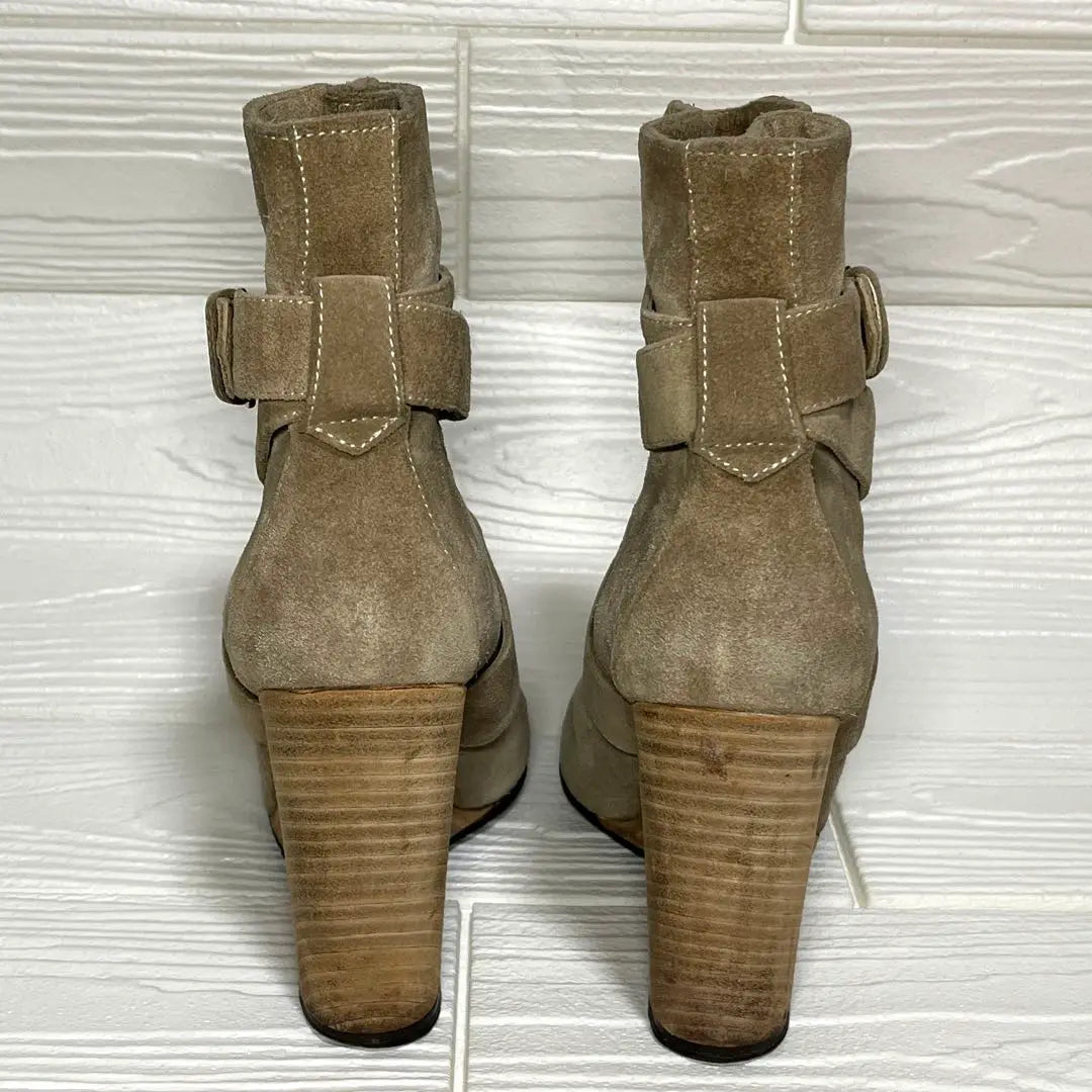 BALENCIAGA/Valenciaga Suede Leather Heel Boots