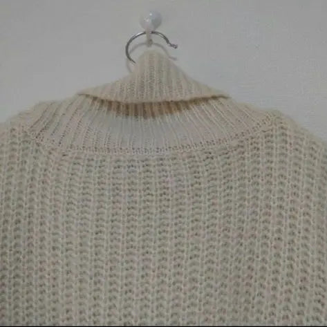 DREAM Turtle neck knit sweater L deformed check ivory | DREAM タートルネック ニット セーター L 変形 チェック アイボリー